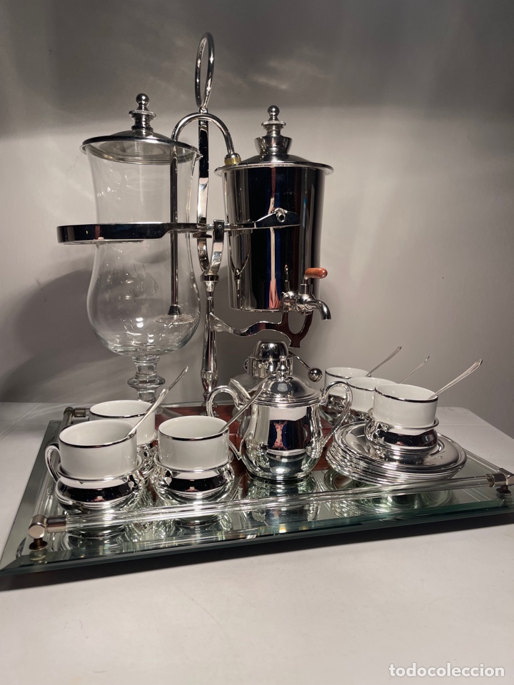 Antig&uuml;edades: Conjunto de caf&eacute; con Cafetera a Sif&oacute;n Royal Paris - Foto 9