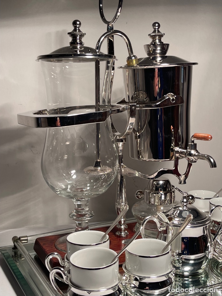 Antig&uuml;edades: Conjunto de caf&eacute; con Cafetera a Sif&oacute;n Royal Paris - Foto 10