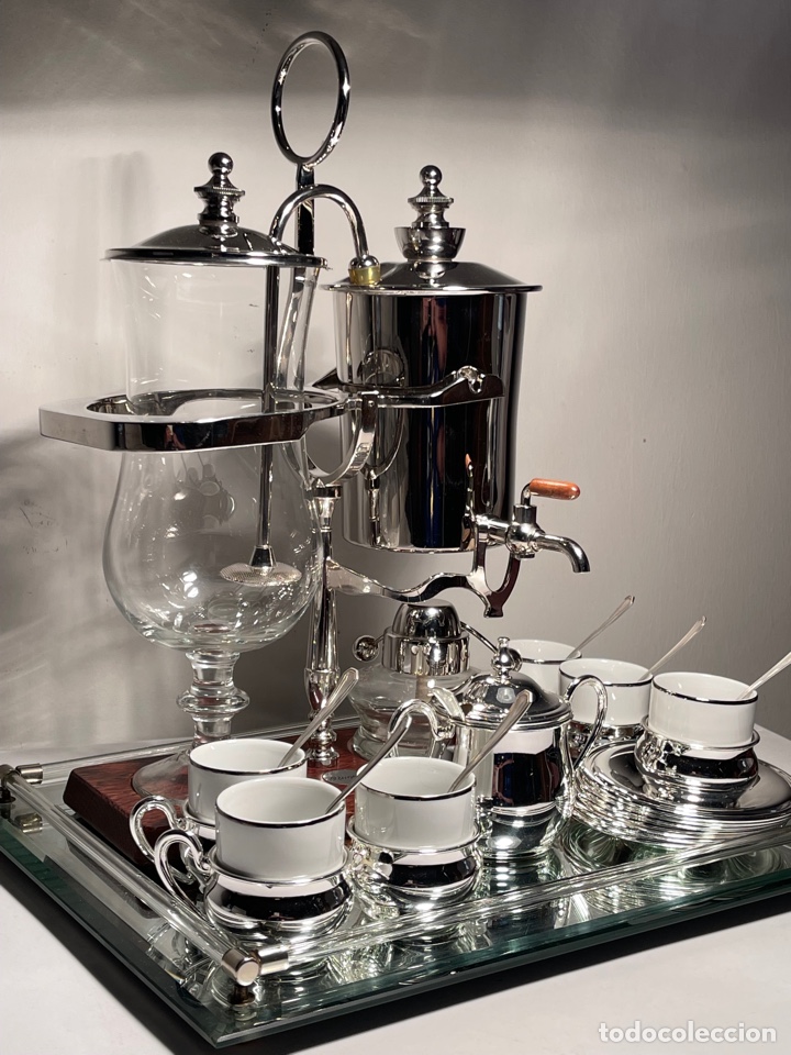 Antig&uuml;edades: Conjunto de caf&eacute; con Cafetera a Sif&oacute;n Royal Paris - Foto 11