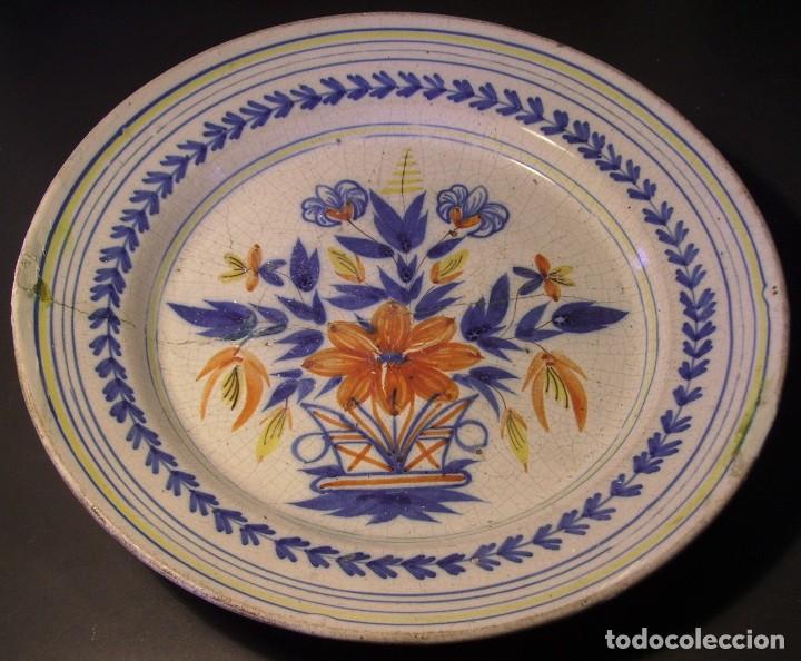 Antig&uuml;edades: ROTUNDO Y GRAN PLATO DE MANISES XIX - Foto 3