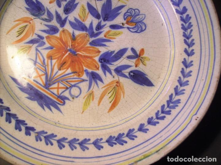 Antig&uuml;edades: ROTUNDO Y GRAN PLATO DE MANISES XIX - Foto 6