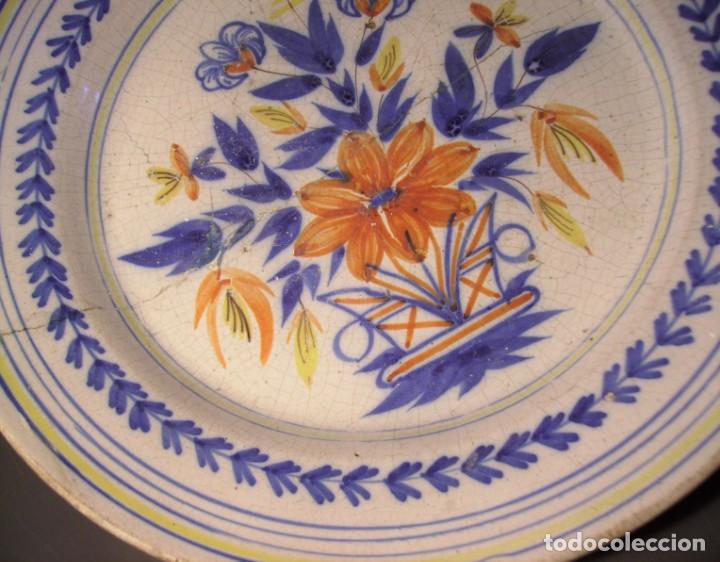 Antig&uuml;edades: ROTUNDO Y GRAN PLATO DE MANISES XIX - Foto 7