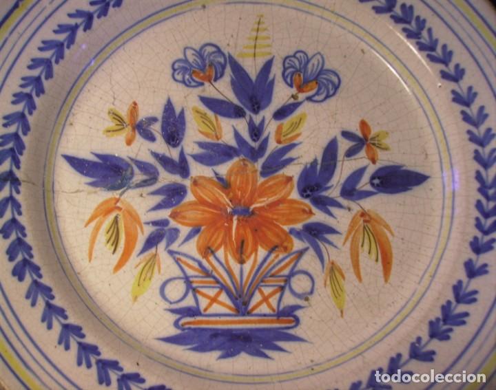 Antig&uuml;edades: ROTUNDO Y GRAN PLATO DE MANISES XIX - Foto 8