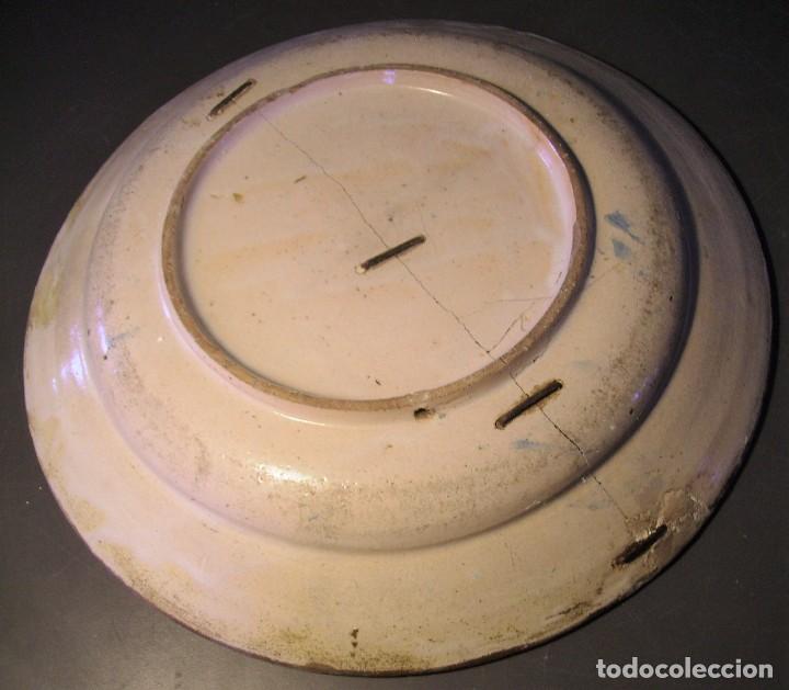 Antig&uuml;edades: ROTUNDO Y GRAN PLATO DE MANISES XIX - Foto 12