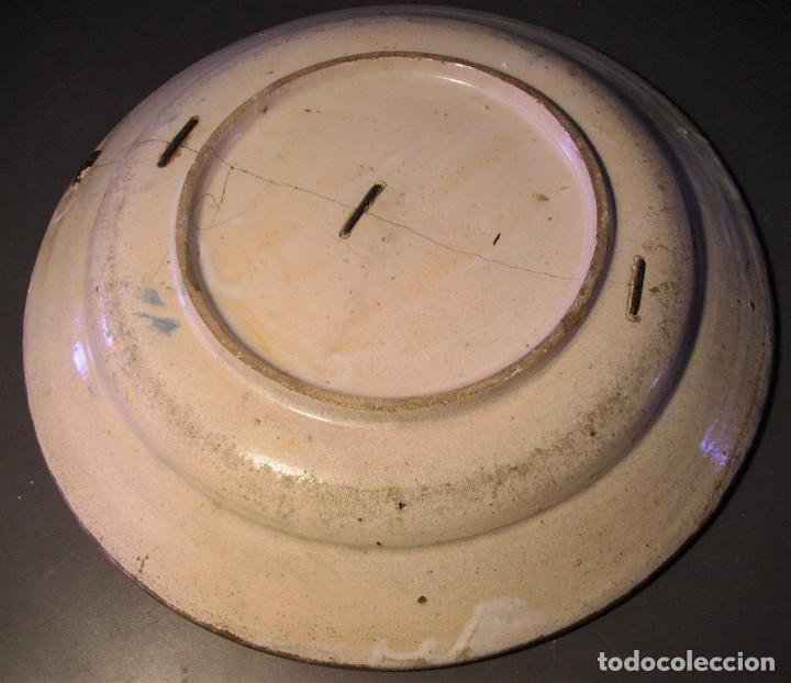 Antig&uuml;edades: ROTUNDO Y GRAN PLATO DE MANISES XIX - Foto 13
