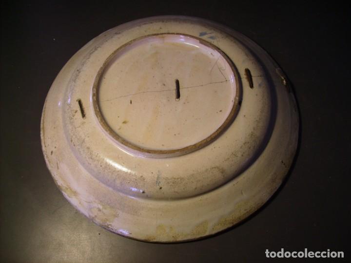 Antig&uuml;edades: ROTUNDO Y GRAN PLATO DE MANISES XIX - Foto 14