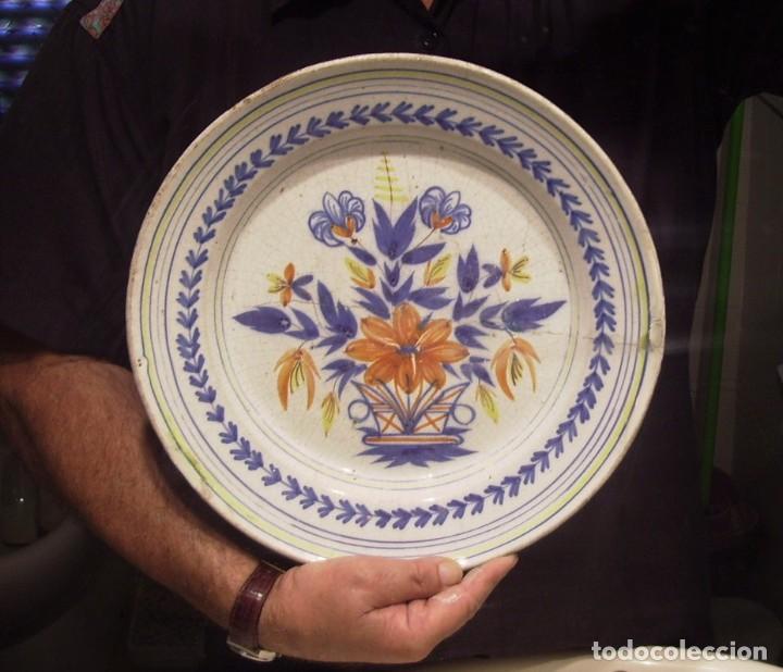 Antig&uuml;edades: ROTUNDO Y GRAN PLATO DE MANISES XIX - Foto 15