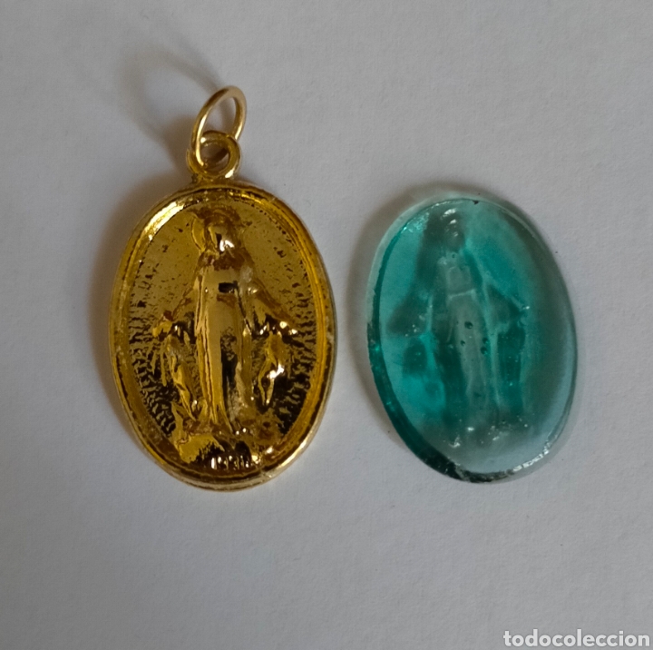 Antig&uuml;edades: Medalla Religiosa Virgen dorada - Foto 1