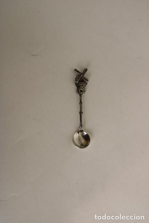 Antig&uuml;edades: cucharilla para moca en plata de ley punzonada - Foto 2