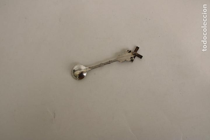Antig&uuml;edades: cucharilla para moca en plata de ley punzonada - Foto 4