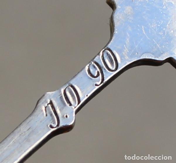 Antig&uuml;edades: cucharilla para moca en plata de ley punzonada - Foto 5