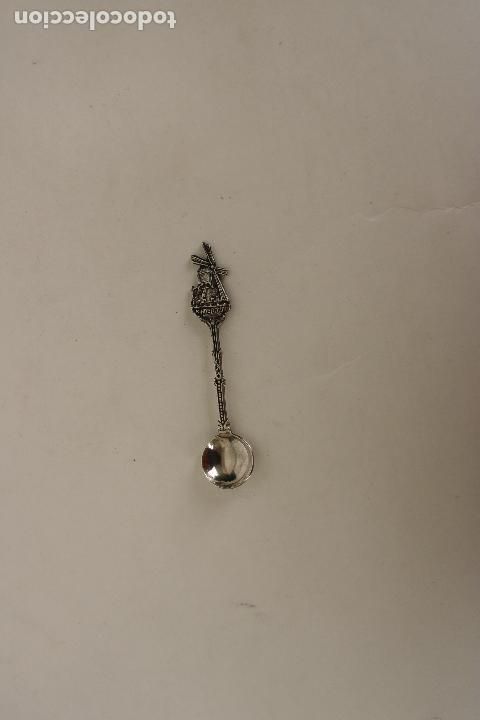 Antig&uuml;edades: cucharilla para moca en plata de ley punzonada - Foto 4