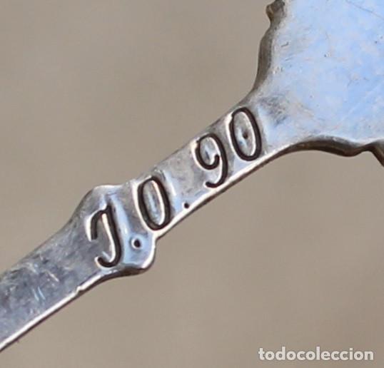 Antig&uuml;edades: cucharilla para moca en plata de ley punzonada - Foto 5