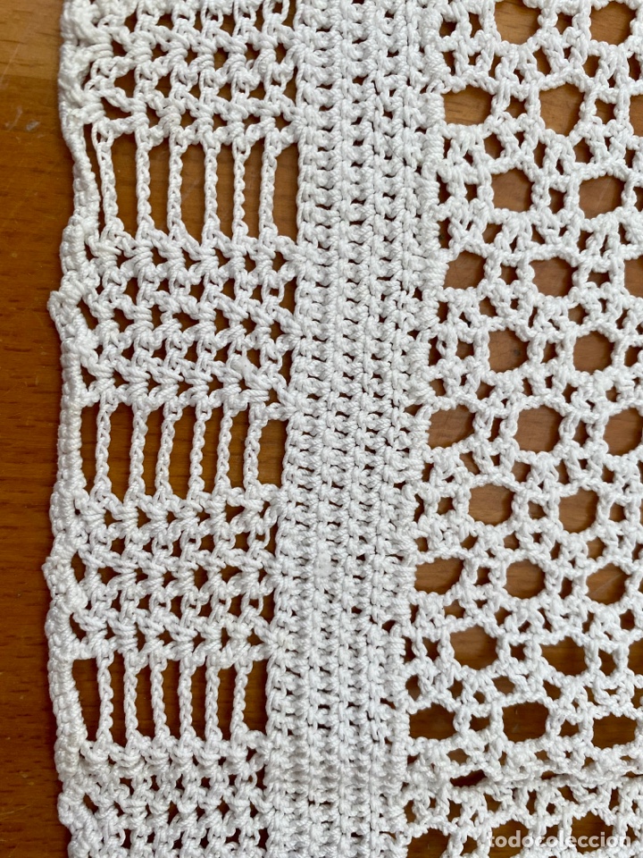 Antig&uuml;edades: Tapete rectangular en ganchillo crochet a mano - Foto 3