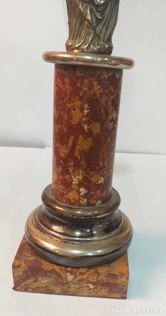 Antig&uuml;edades: Virgen del Pilar en plata con base de marmol - Foto 4