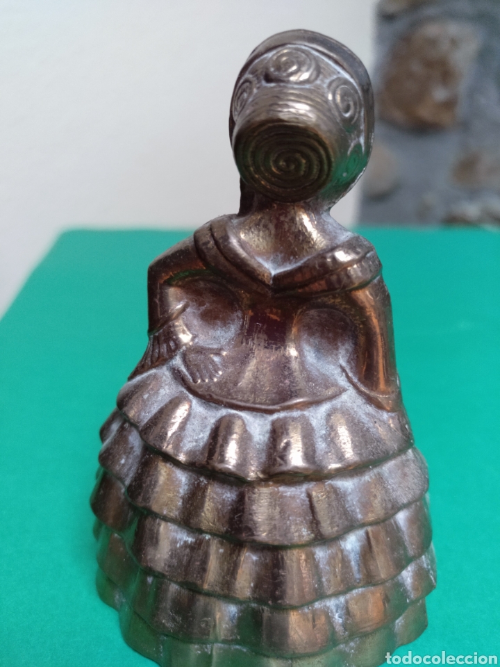 Antig&uuml;edades: ANTIGUA CAMPANA BRONCE MACIZO - Foto 3