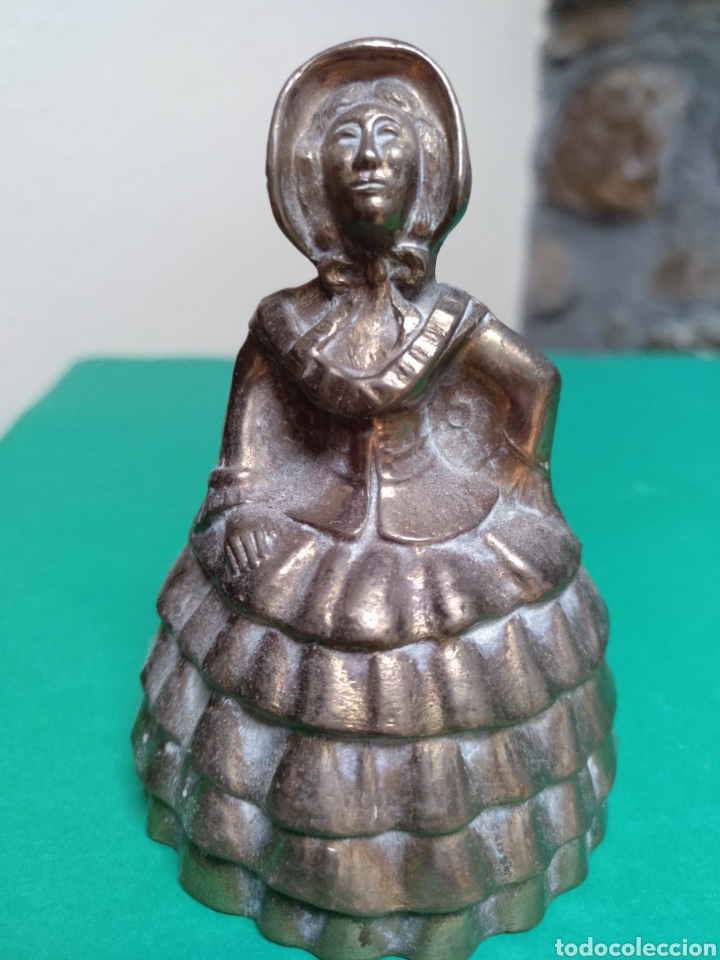 Antig&uuml;edades: ANTIGUA CAMPANA BRONCE MACIZO - Foto 1