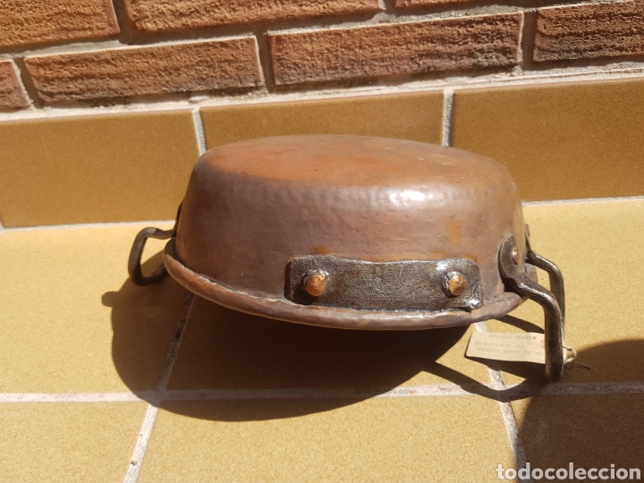 Antig&uuml;edades: Cazuela de cobre y hierro forjado - Foto 2