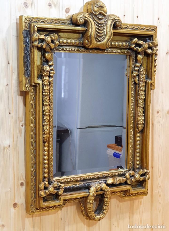 Antig&uuml;edades: ESPEJO MADERA PAN DE ORO - Foto 1