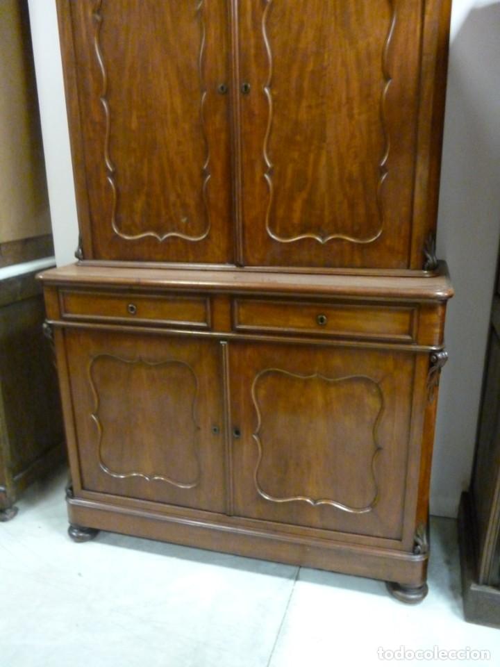Antig&uuml;edades: MUEBLE ALACENA DE CAOBA - Foto 3