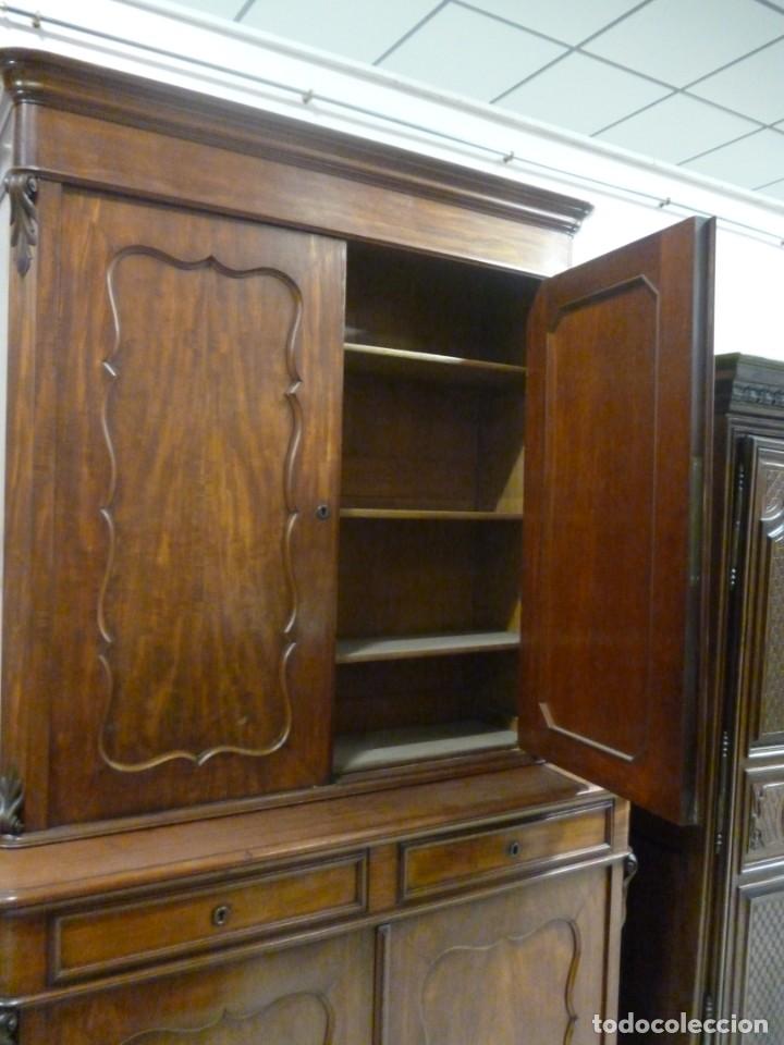 Antig&uuml;edades: MUEBLE ALACENA DE CAOBA - Foto 4