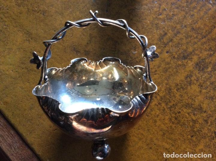 Antig&uuml;edades: Cestilla alpaca inglesa - Foto 2
