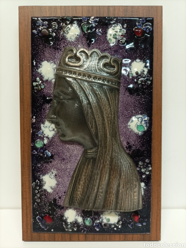 Antig&uuml;edades: Esmalte Virgen Montserrat - Foto 1