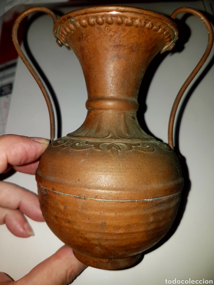 Antig&uuml;edades: Jarra decorativa de cobre - Foto 2