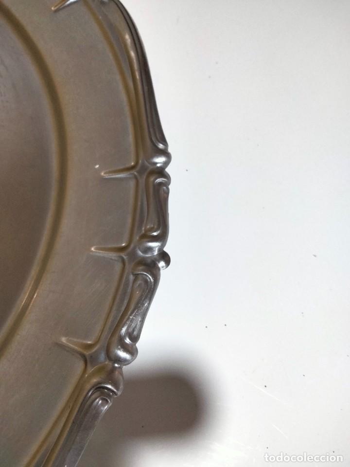 Antig&uuml;edades: bonita bandeja plateada - Foto 4