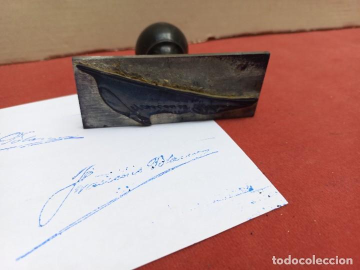 Antig&uuml;edades: 2 tampones madera de firmas - Foto 10