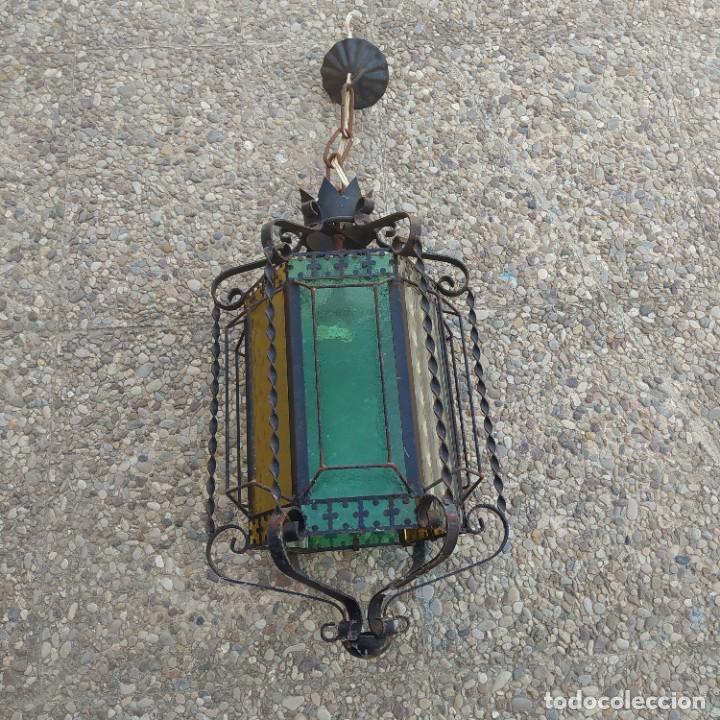 Antig&uuml;edades: Antiguo farol de hierro - Foto 1