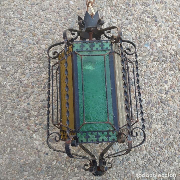 Antig&uuml;edades: Antiguo farol de hierro - Foto 4
