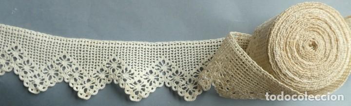 Antig&uuml;edades: ANTIGUO ENCAJE DE CROCHET S.XIX - Foto 3