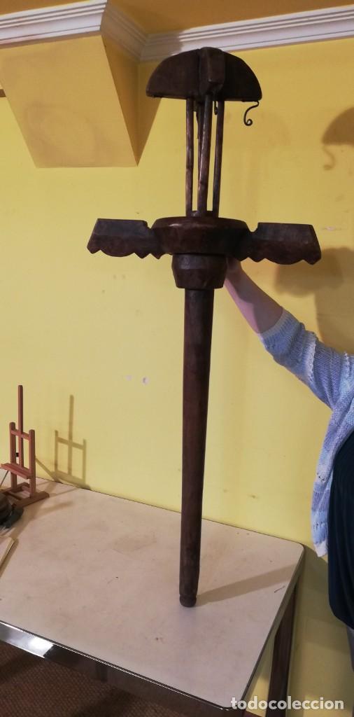 Antig&uuml;edades: ANTIGUA PRENSA MADERA - Foto 4