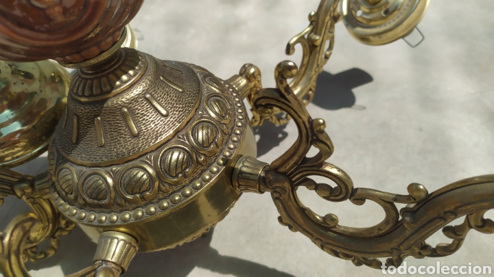 Antig&uuml;edades: L&aacute;mpara Bronce - Foto 3