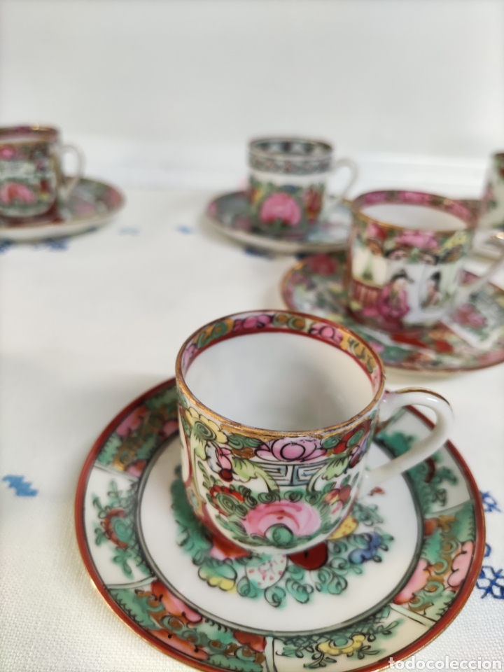 Antig&uuml;edades: 7 tazas caf&eacute; Antiguas Macao - Foto 3