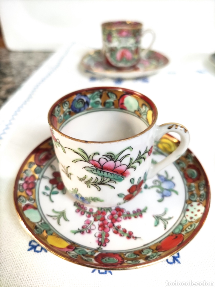 Antig&uuml;edades: 7 tazas caf&eacute; Antiguas Macao - Foto 4