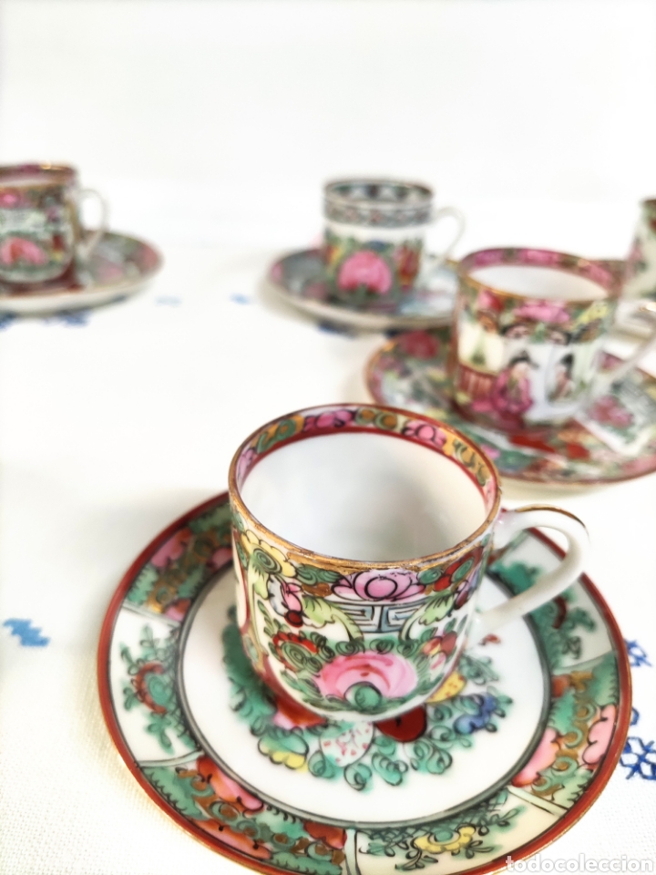 Antig&uuml;edades: 7 tazas caf&eacute; Antiguas Macao - Foto 5