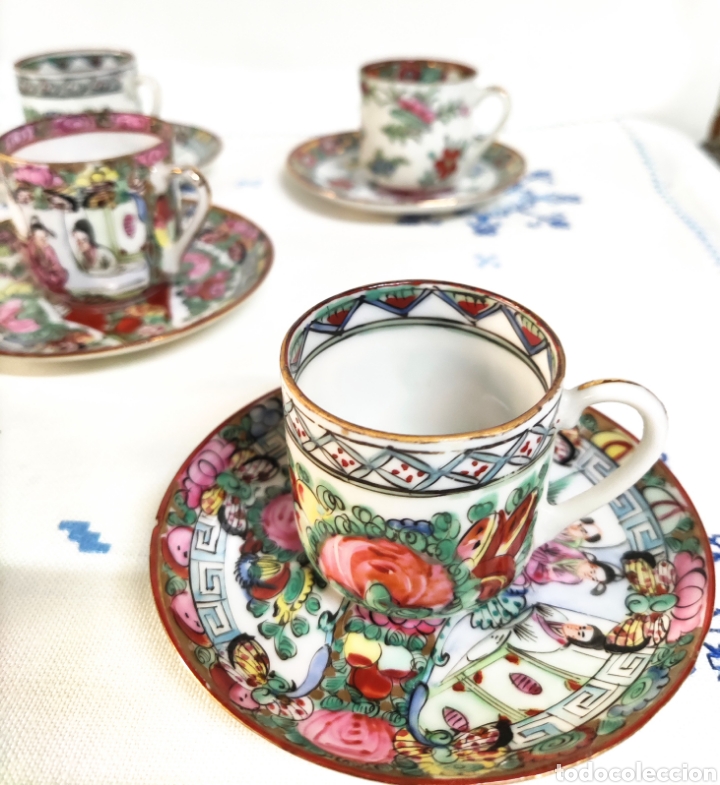 Antig&uuml;edades: 7 tazas caf&eacute; Antiguas Macao - Foto 7