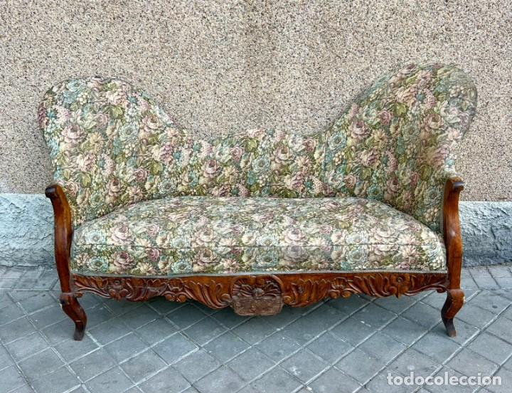 Oggetti Antichi: Sof&aacute; Franc&eacute;s finales XIX con formas y tapizados originales