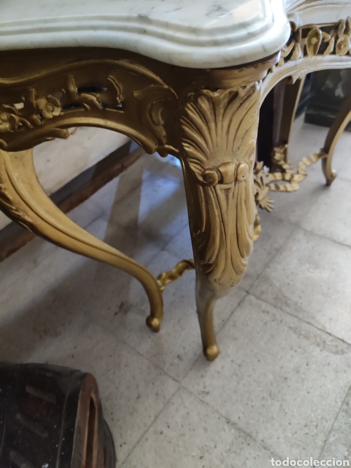 Antig&uuml;edades: Consola dorada antigua - Foto 3