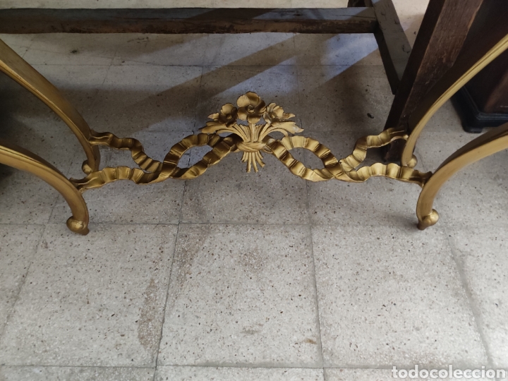 Antig&uuml;edades: Consola dorada antigua - Foto 4