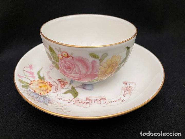 Antig&uuml;edades: 2 tazas con su plato Langenthal 1950 - Foto 2
