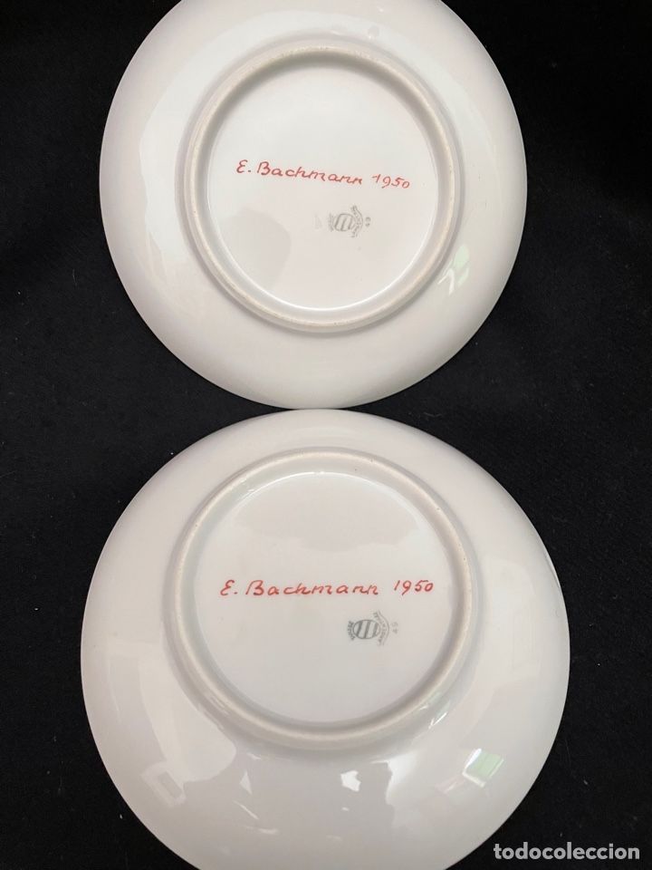 Antig&uuml;edades: 2 tazas con su plato Langenthal 1950 - Foto 8