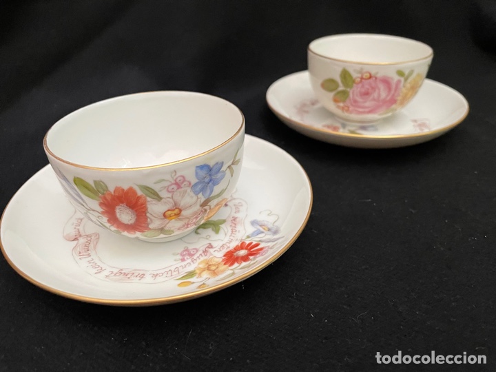 Antig&uuml;edades: 2 tazas con su plato Langenthal 1950 - Foto 1