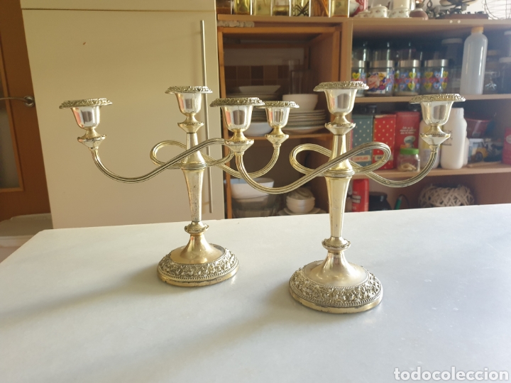Antig&uuml;edades: Pareja de candelabros - Foto 5