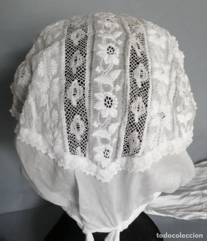 Antig&uuml;edades: ANTIGUO GORRO DE ENCAJE PPIO.S.XX - Foto 3
