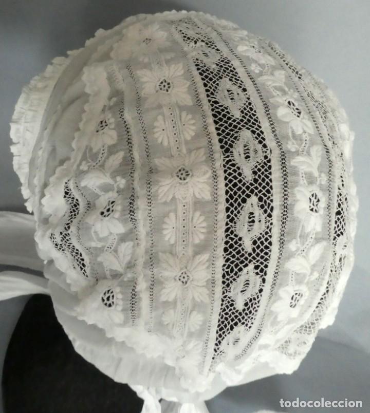 Antig&uuml;edades: ANTIGUO GORRO DE ENCAJE PPIO.S.XX - Foto 5