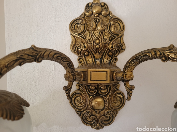 Antig&uuml;edades: APLIQUE PARED BRONCE - Foto 3