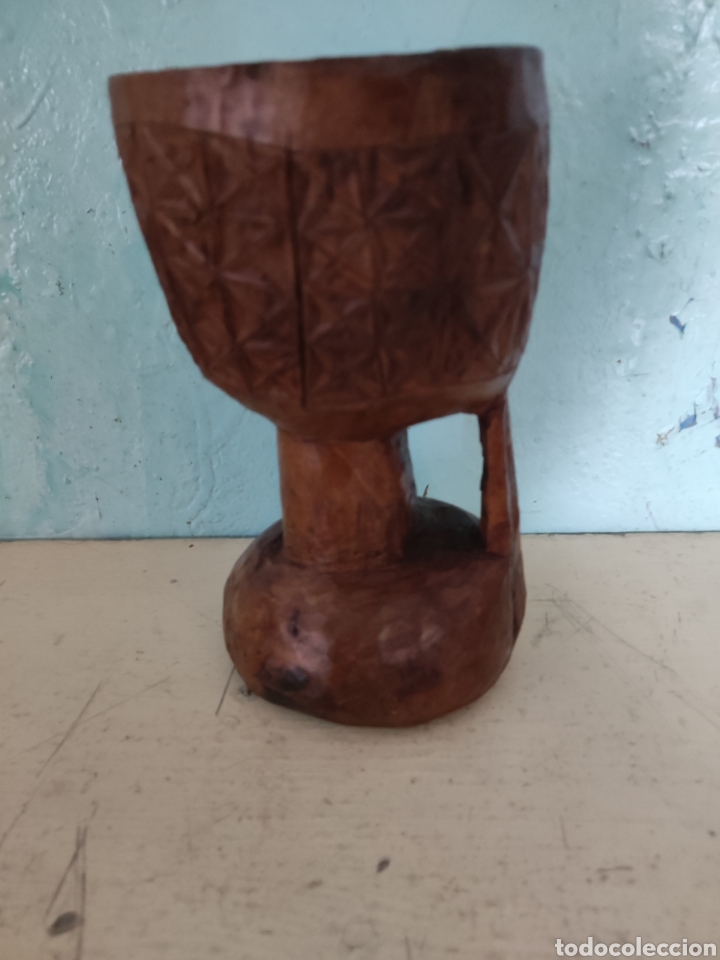 Antig&uuml;edades: Mortero madera arte popular - Foto 1